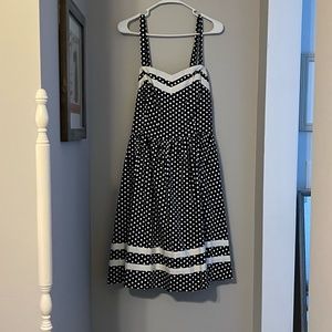 Navy Blue White Polka Dot dress, Bea & Dot by Modcloth, Size 1X